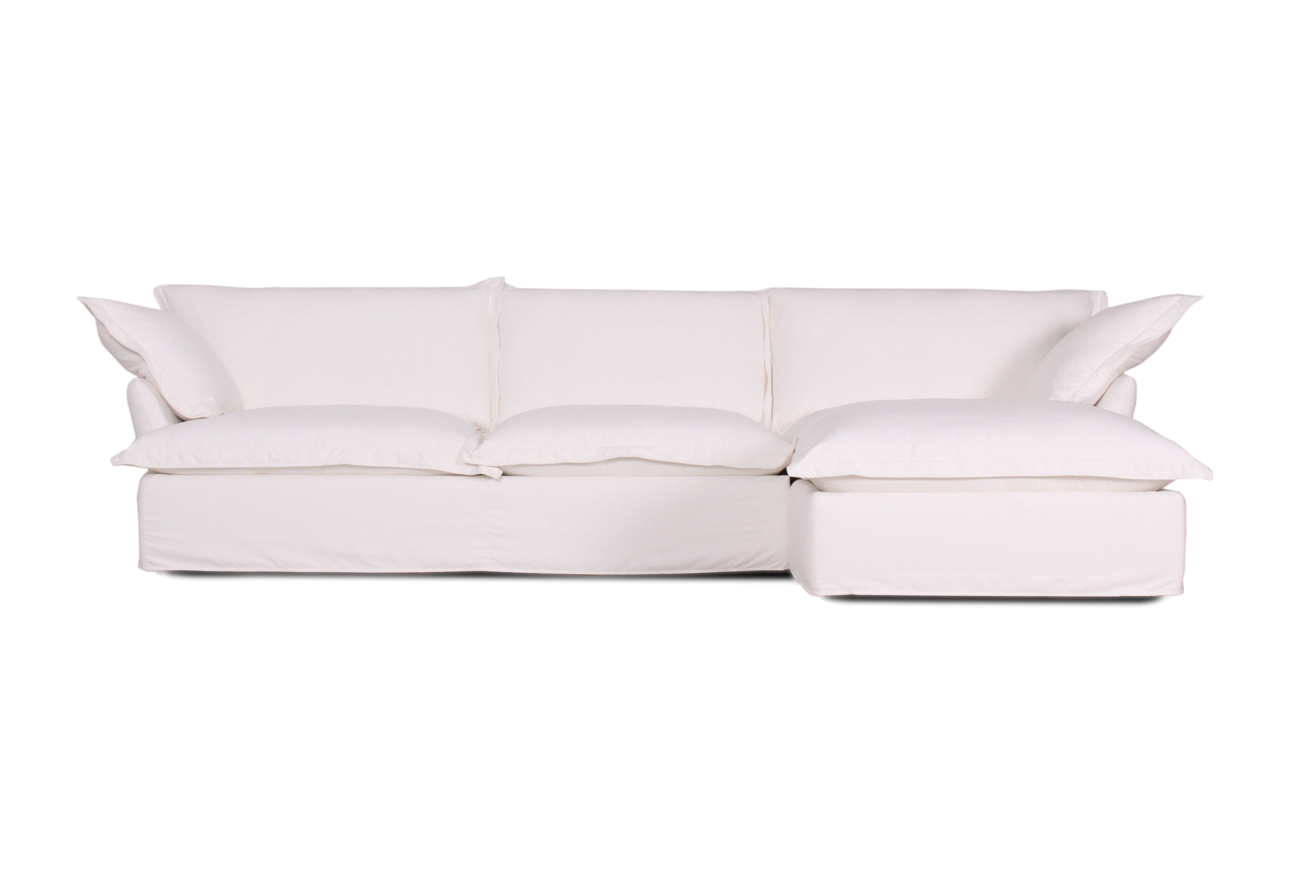 June | Oversized Cloud Slip Covered Chaise