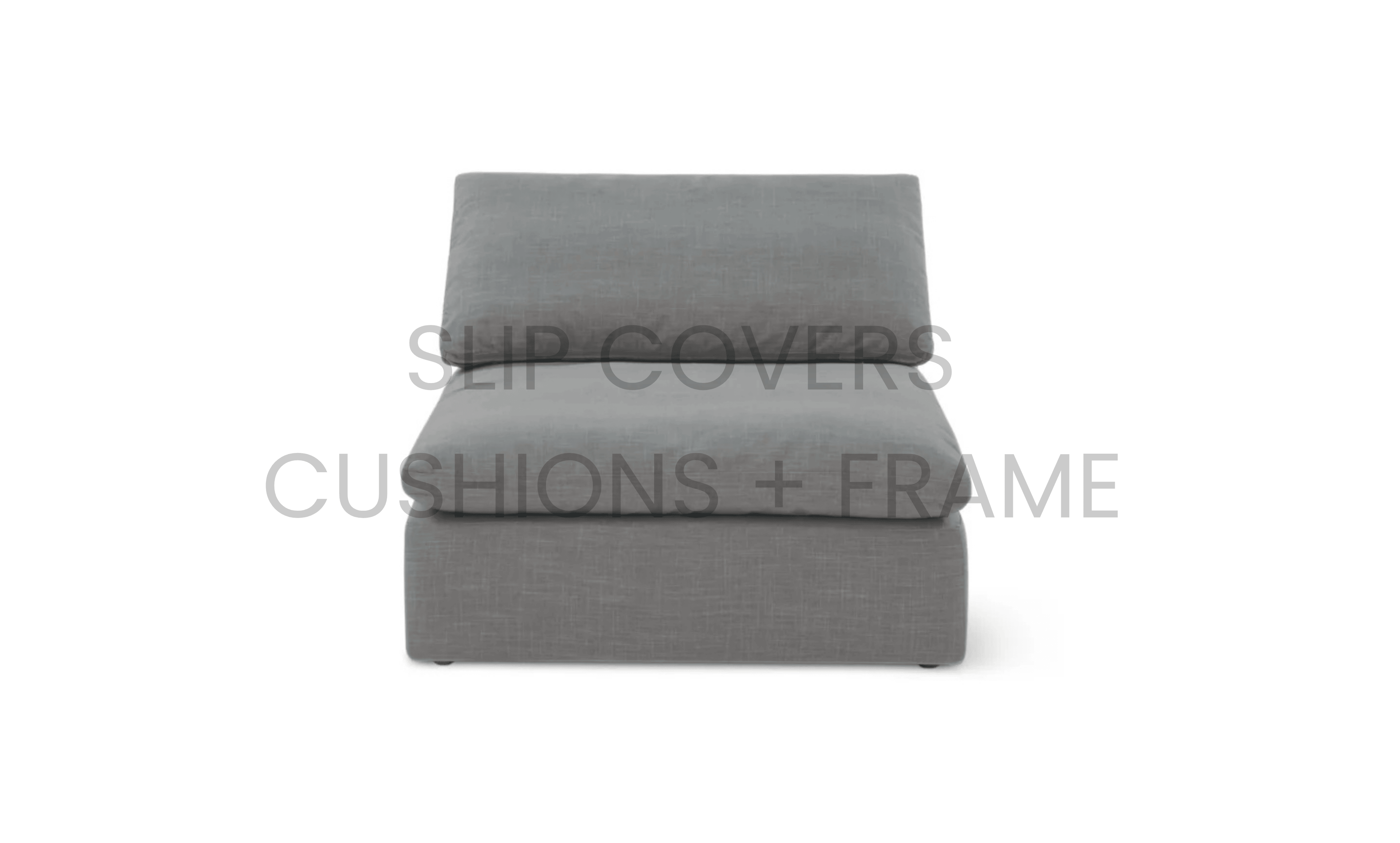 Couch Cover/ Slip Cover Only - Cloud Armless Chair | Feather Down