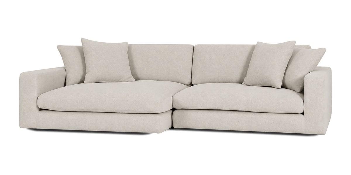Cloud Cove 2-Piece Chaise Sofa in Oatmeal — Right Arm + Left Chaise