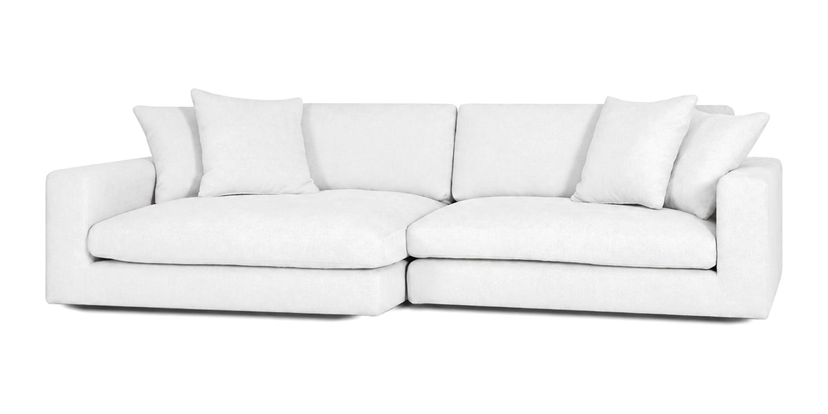 Cloud Cove 2-Piece Chaise Sofa in Warm White — Right Arm + Left Chaise
