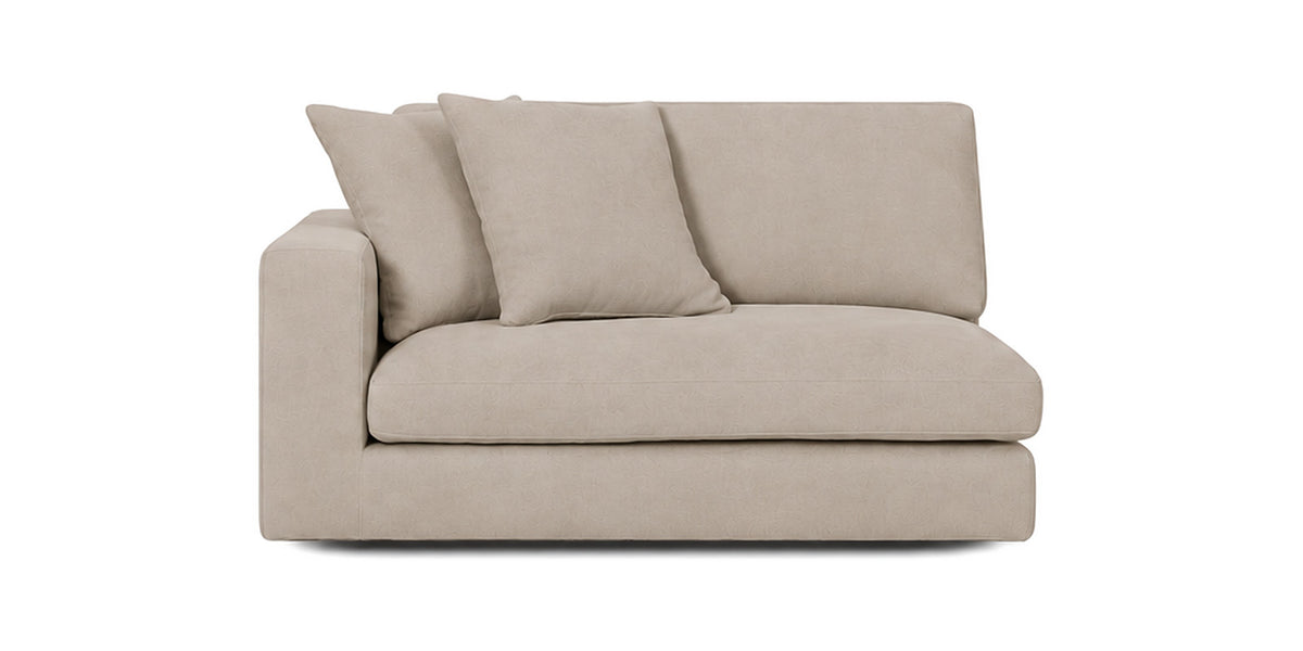 Cloud Cove End Arm Module in Almond Beige — End Left Arm