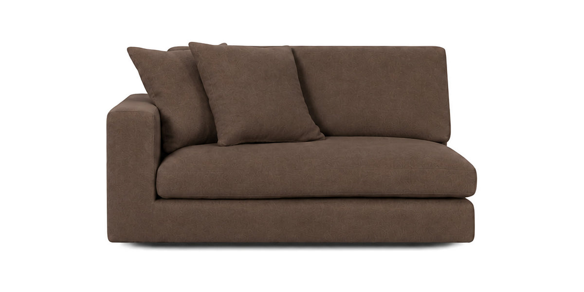 Cloud Cove End Arm Module in Chocolate Brown — End Left Arm
