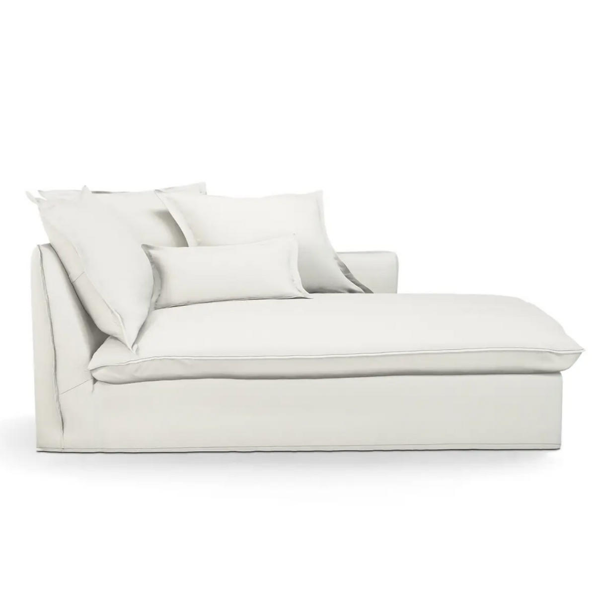 Coastal Linen Style Chaise Only Banana Home