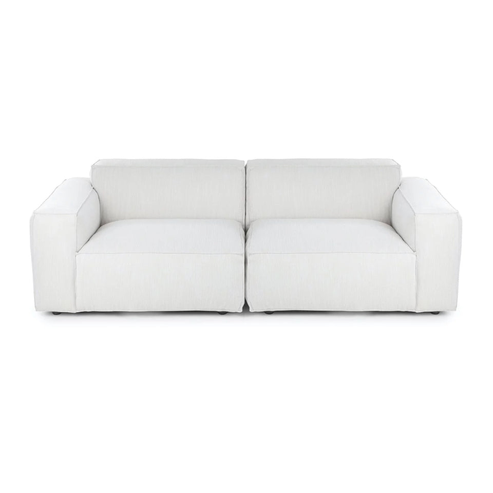 Macedon 2 Pcs | Oversized Fabric Sofa with Ottoman
