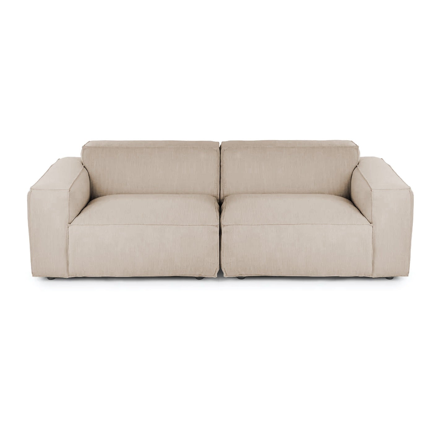 Macedon 2 Pcs | Oversized Fabric Sofa with Ottoman