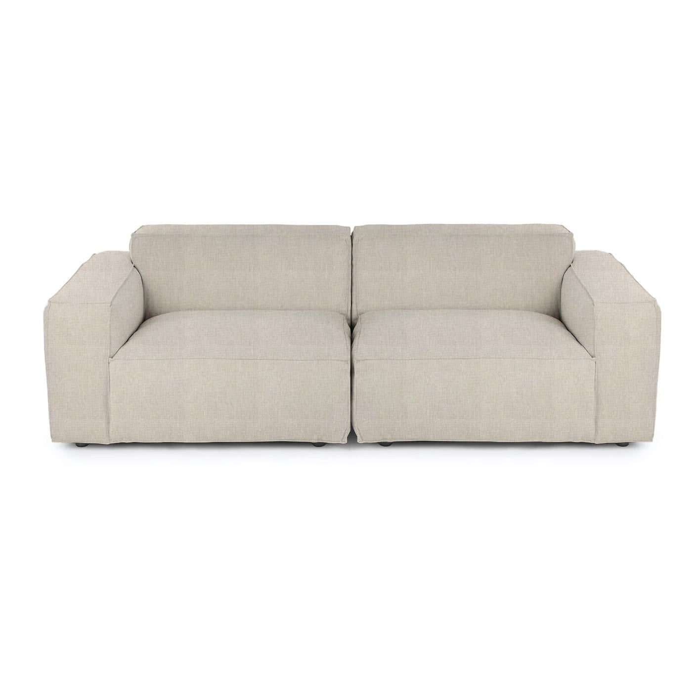 Macedon 2 Pcs | Oversized Fabric Sofa with Ottoman