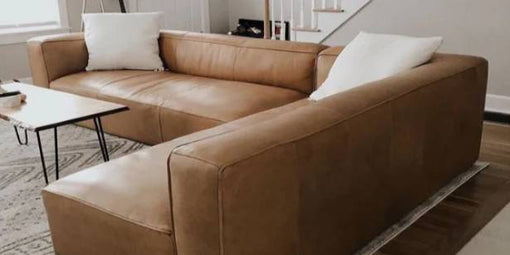Living Room with Leather Sofa