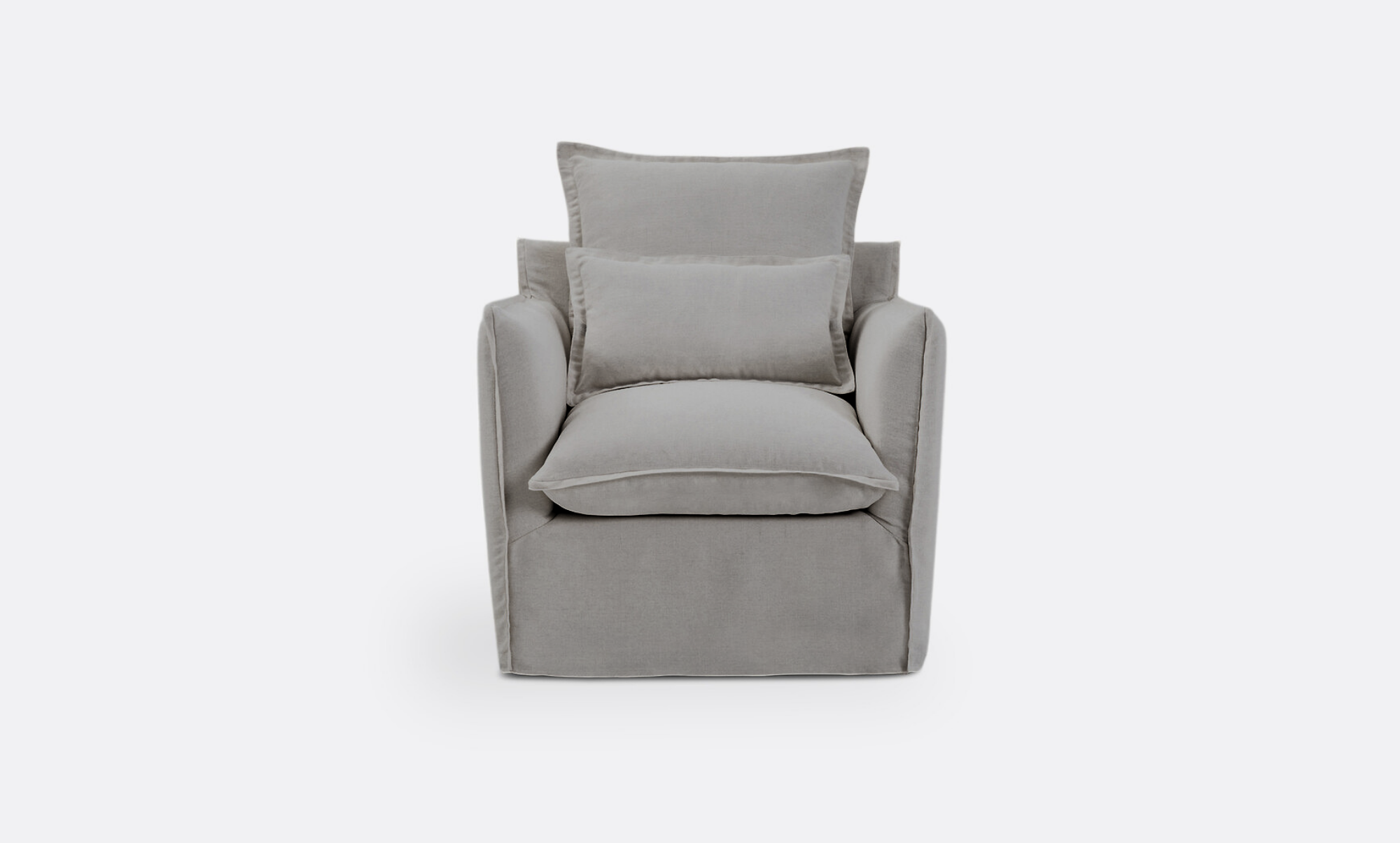 Coastal | Linen Style Slipcovered Feather Armchair Sofa