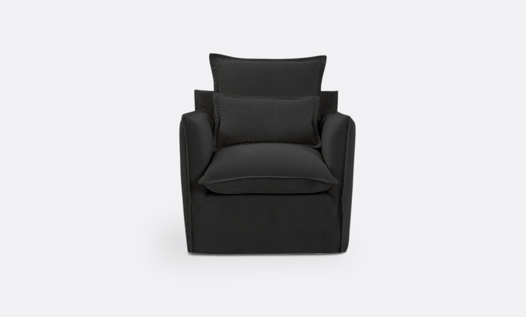 Coastal | Linen Style Slipcovered Feather Armchair Sofa