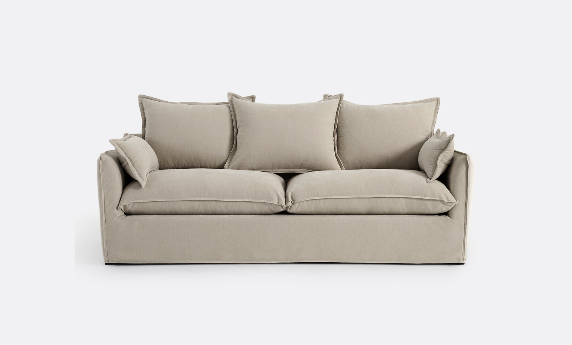 Coastal | Linen Style Slipcovered Feather 3 Seater Sofa