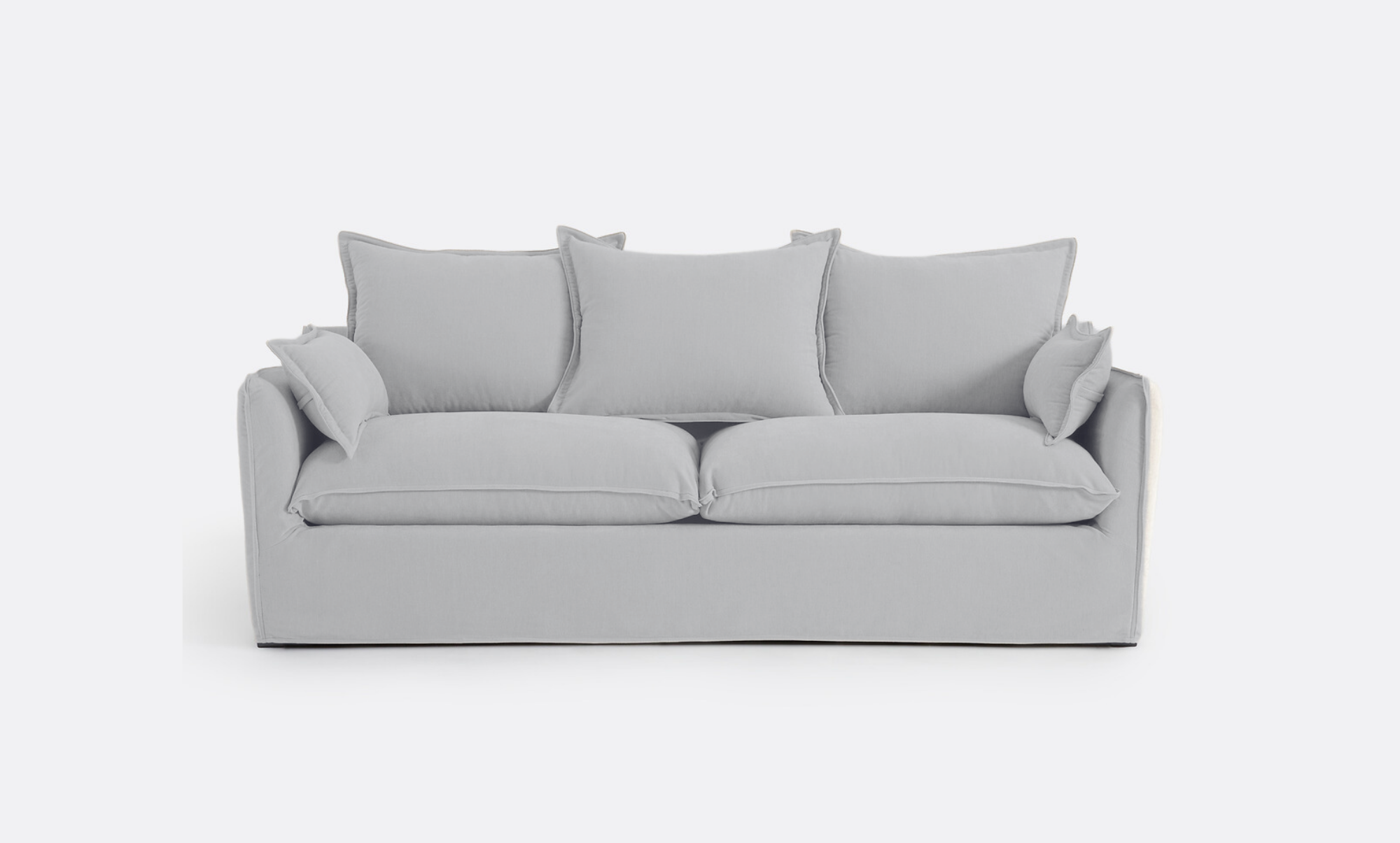 Coastal | Linen Style Slipcovered Feather 3 Seater Sofa