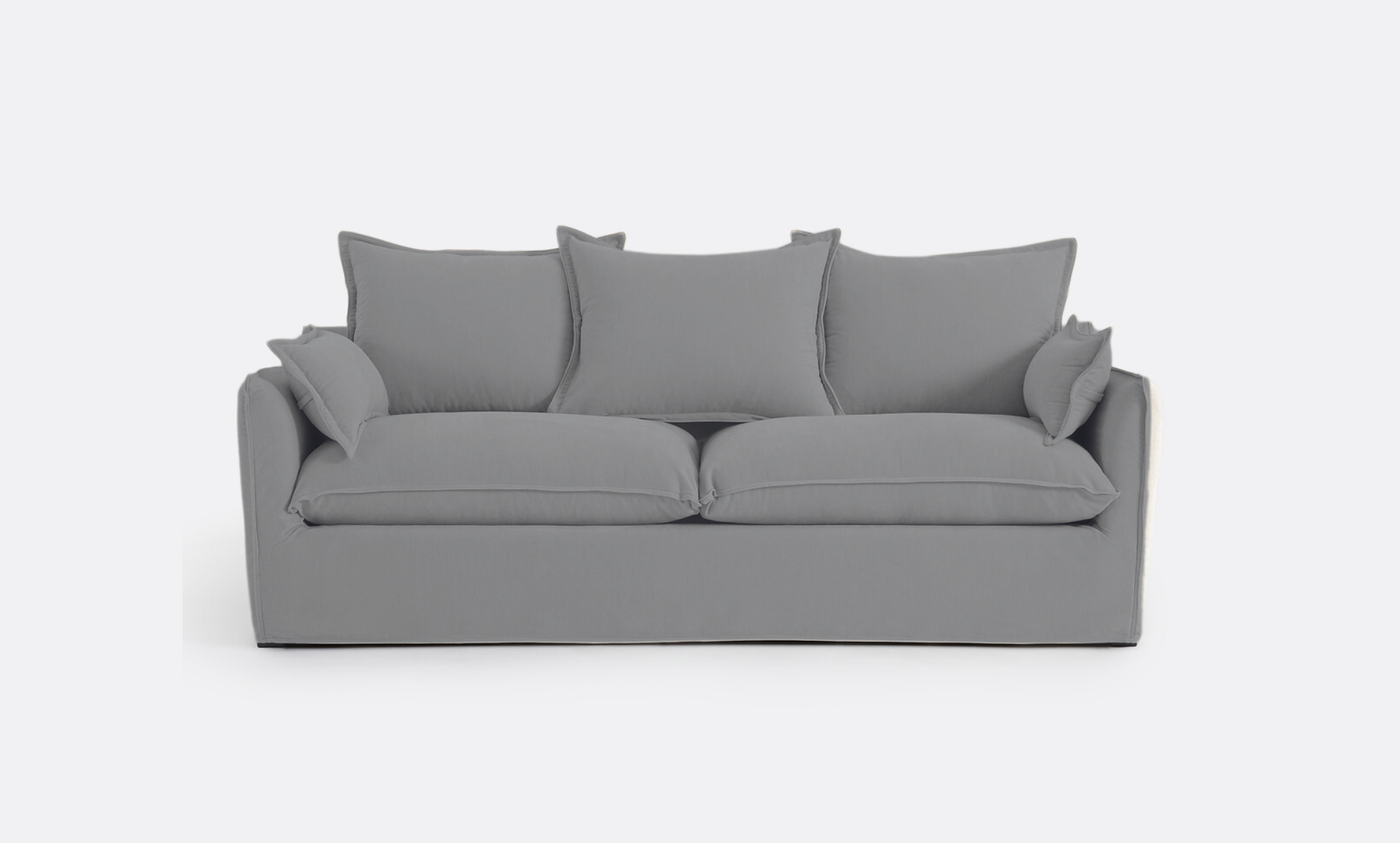 Coastal | Linen Style Slipcovered Feather 3 Seater Sofa