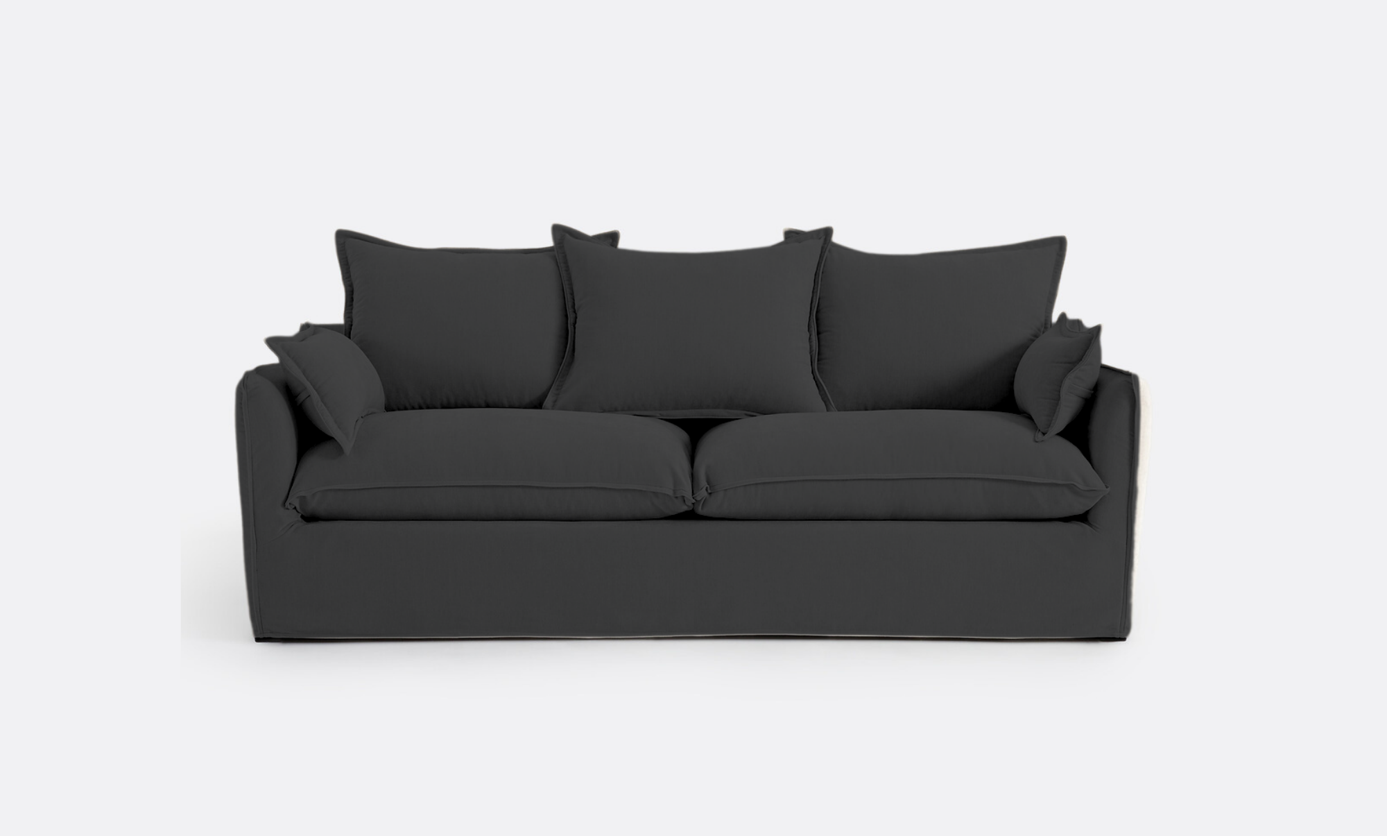 Coastal | Linen Style Slipcovered Feather 3 Seater Sofa