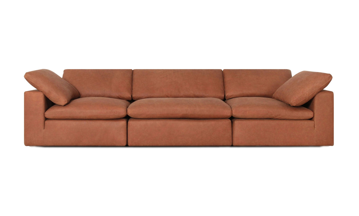 Cloud Classic Leather 3-Piece Modular Sofa in Nubuck Leather