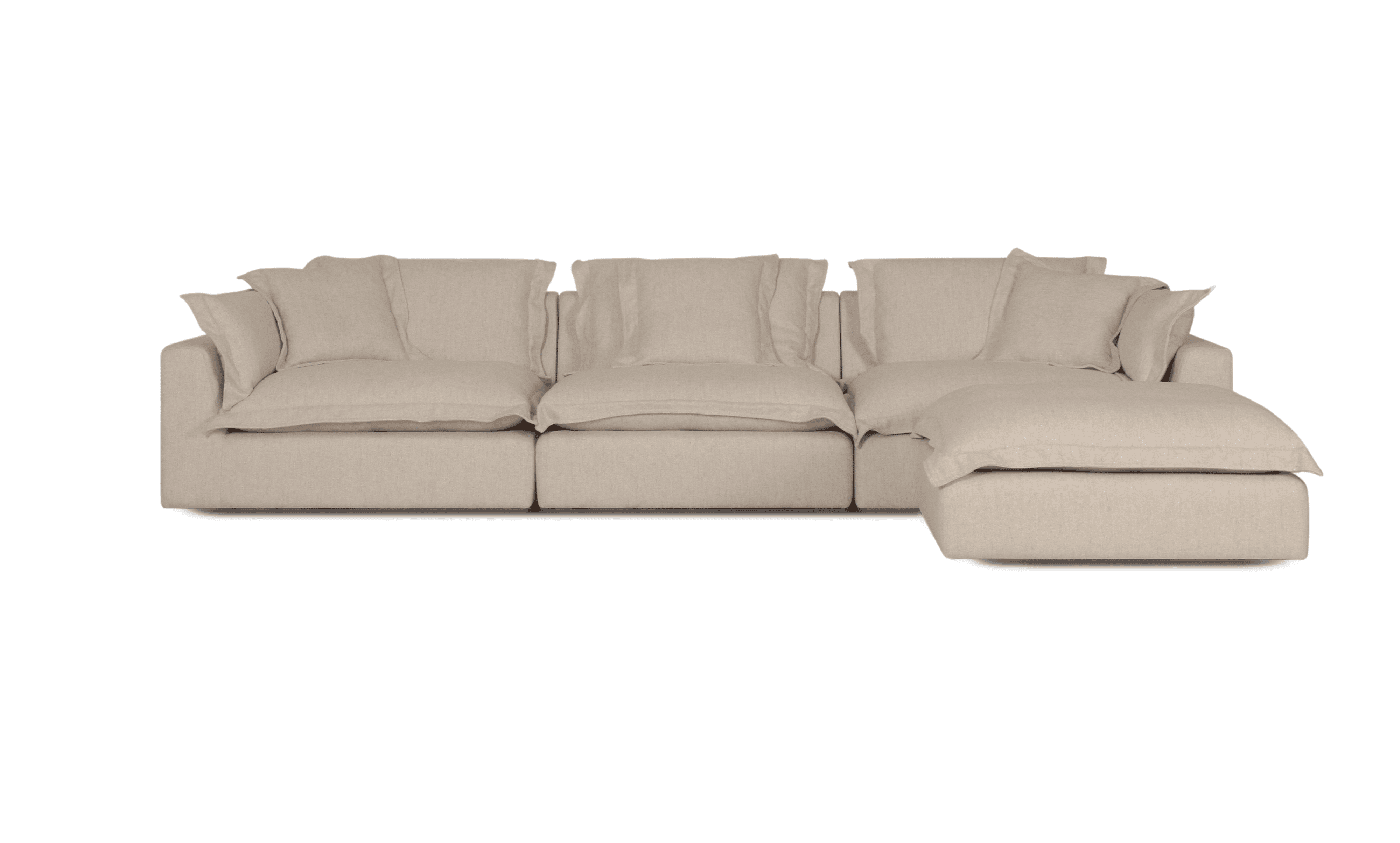 Cloud Cosy 4 Piece | Feather Cloud Modular Couch with Ottoman