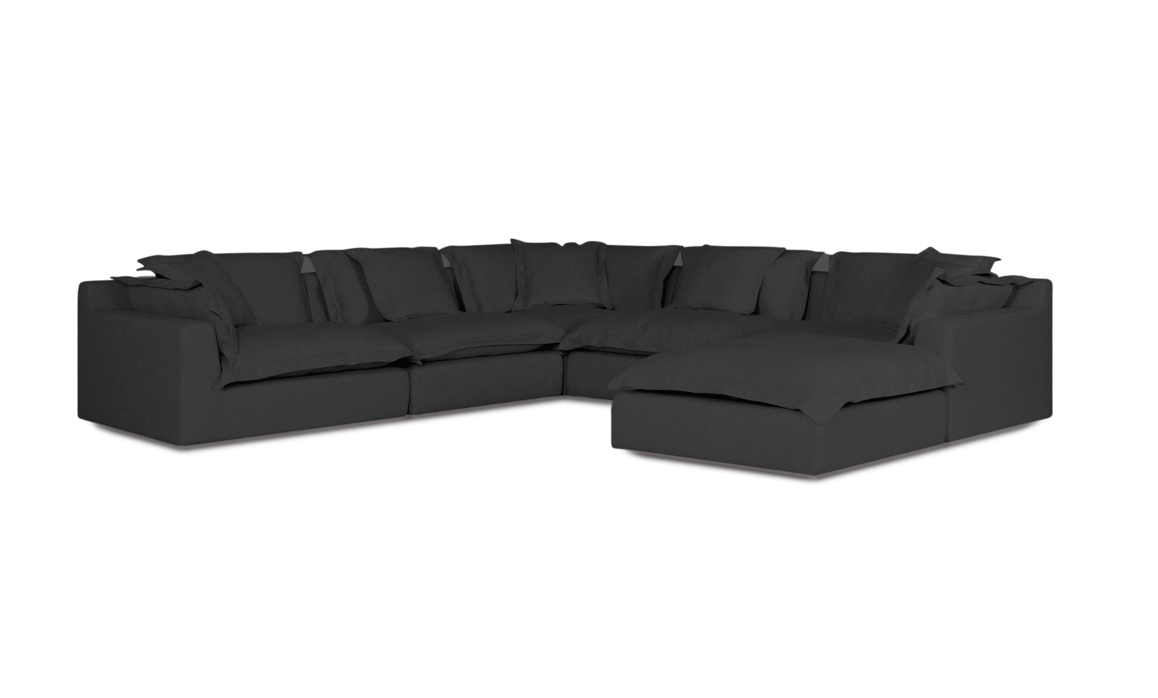 Cloud Cosy | Feather Cloud Modular Couch 5 Pcs Corner with Ottoman