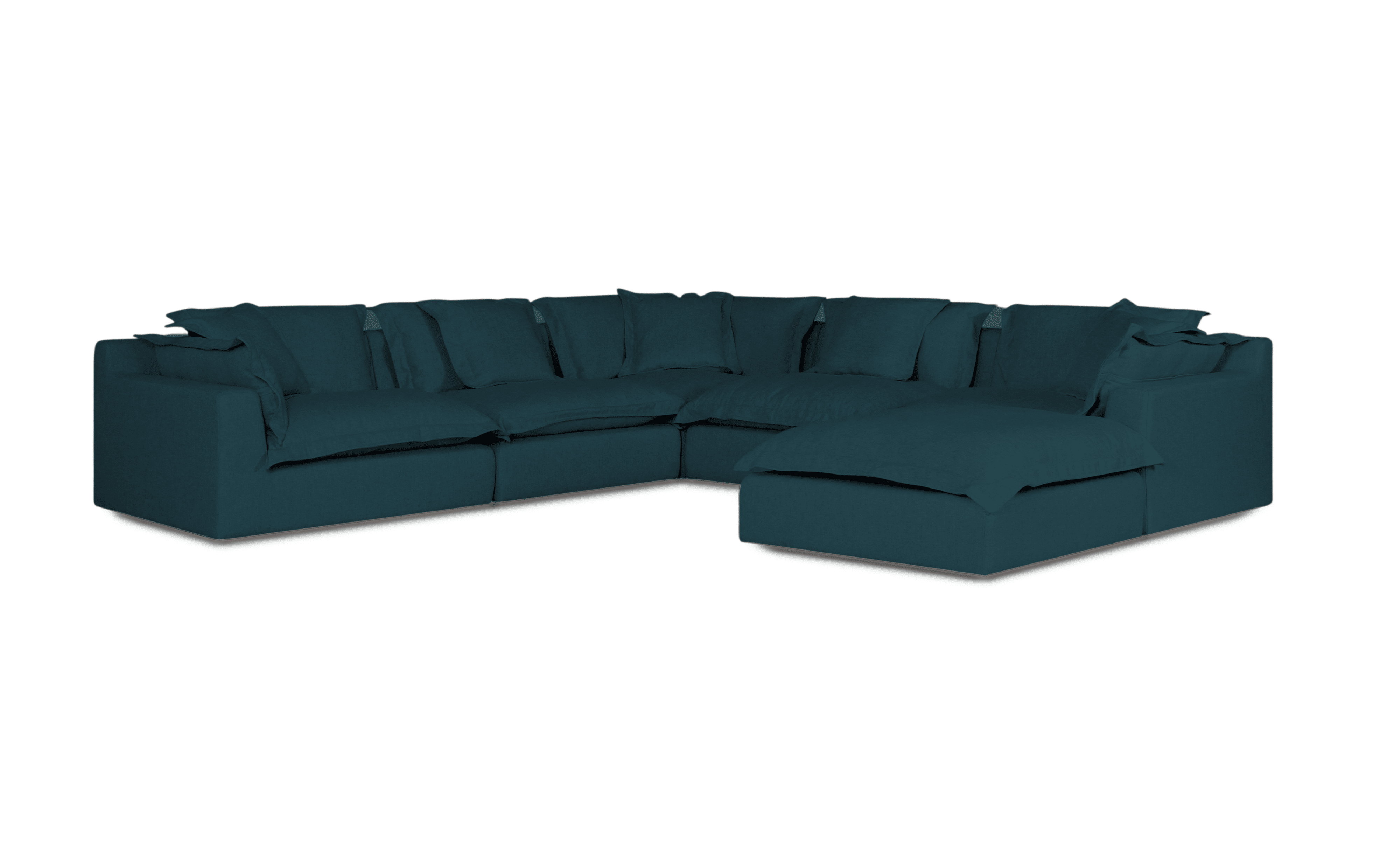 Cloud Cosy | Feather Cloud Modular Couch 5 Pcs Corner with Ottoman