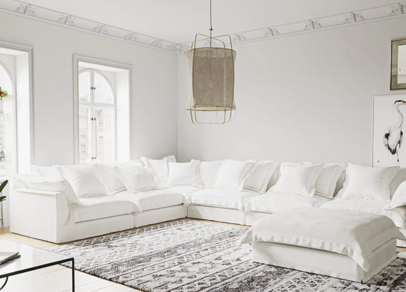 Big comfy white hot sale couch