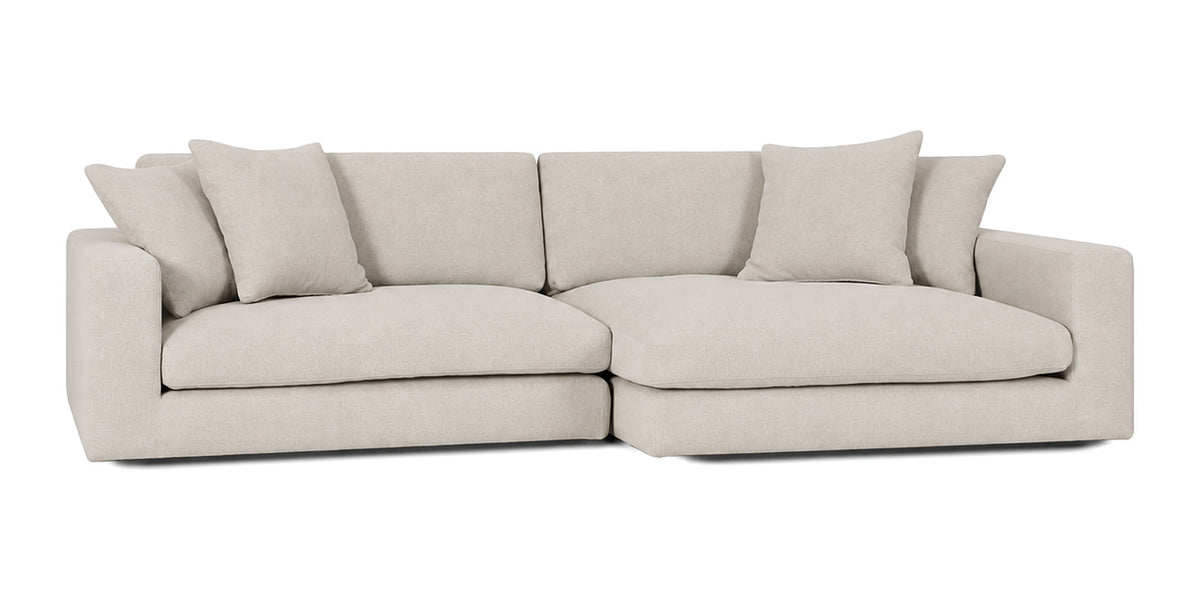 Cloud Cove 2-Piece Chaise Sofa in Oatmeal — Left Arm + Right Chaise