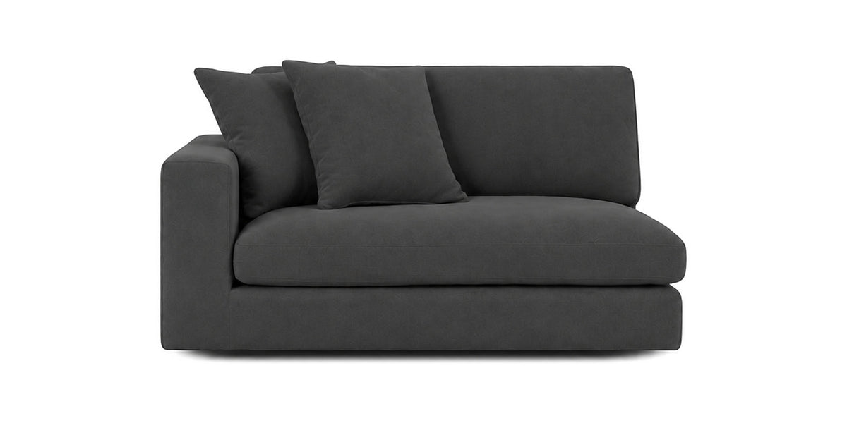 Cloud Cove End Arm Module in Dark Charcoal — End Left Arm