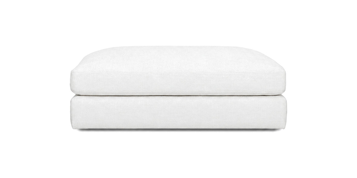 Cloud Cove Ottoman in Warm White
