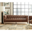 Terminal | 3 Modern Tufted Full Grain Leather Sofa - Banana Home