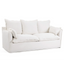 Coastal | Linen Style Slipcovered Feather 2 Seater Sofa - Banana Home