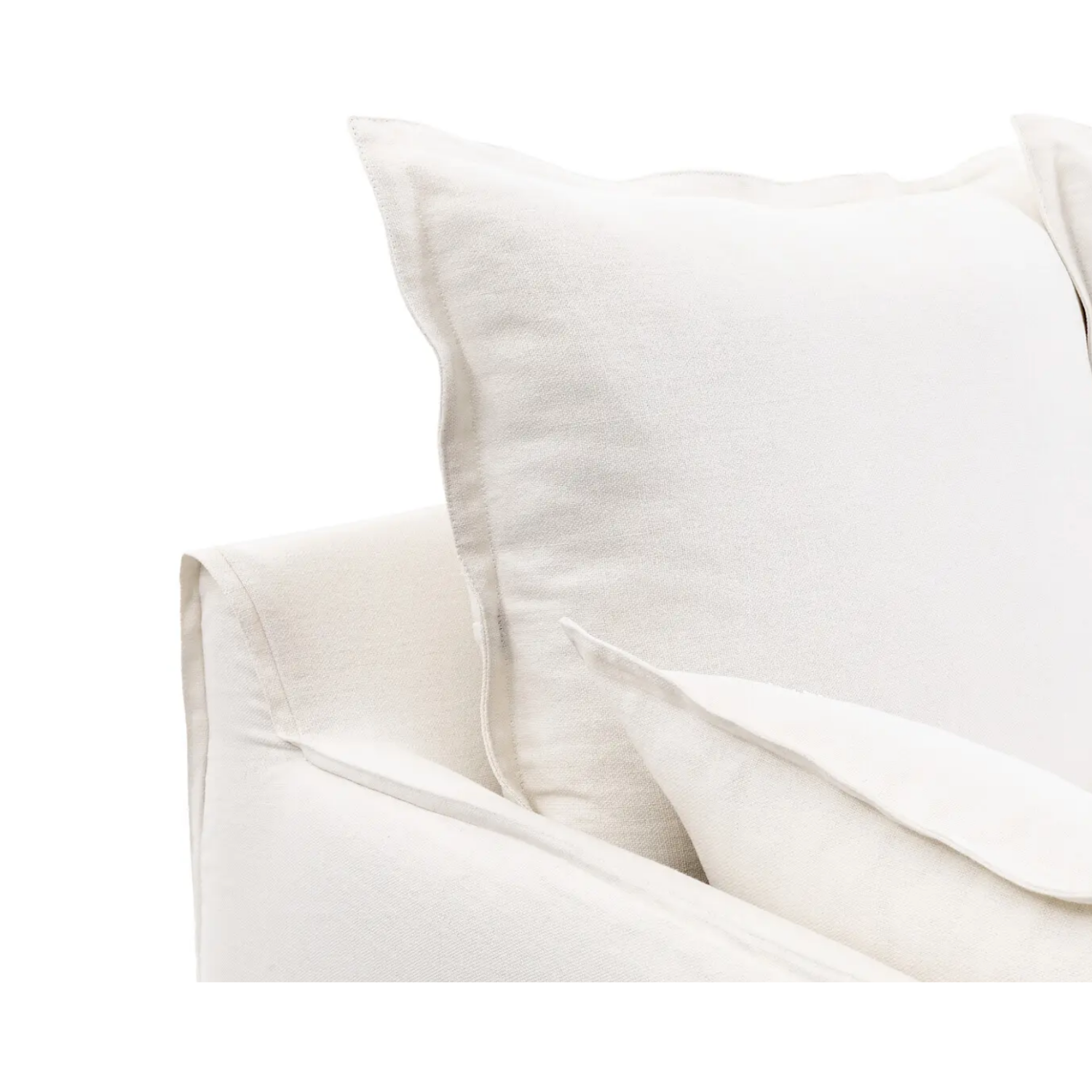 Coastal | Linen Style Slipcovered Feather 2 Seater Sofa - Banana Home