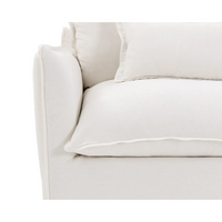 Coastal | Linen Style Slipcovered Feather 3 Seater Reversible Chaise Seater Sofa