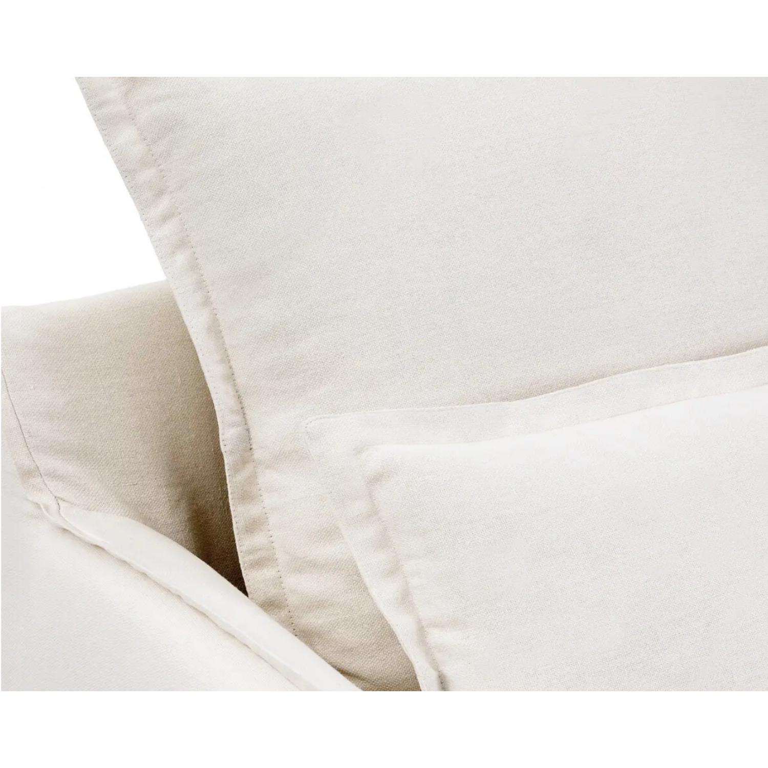 Coastal | Linen Style Slipcovered Feather 1 Seater Sofa - Banana Home