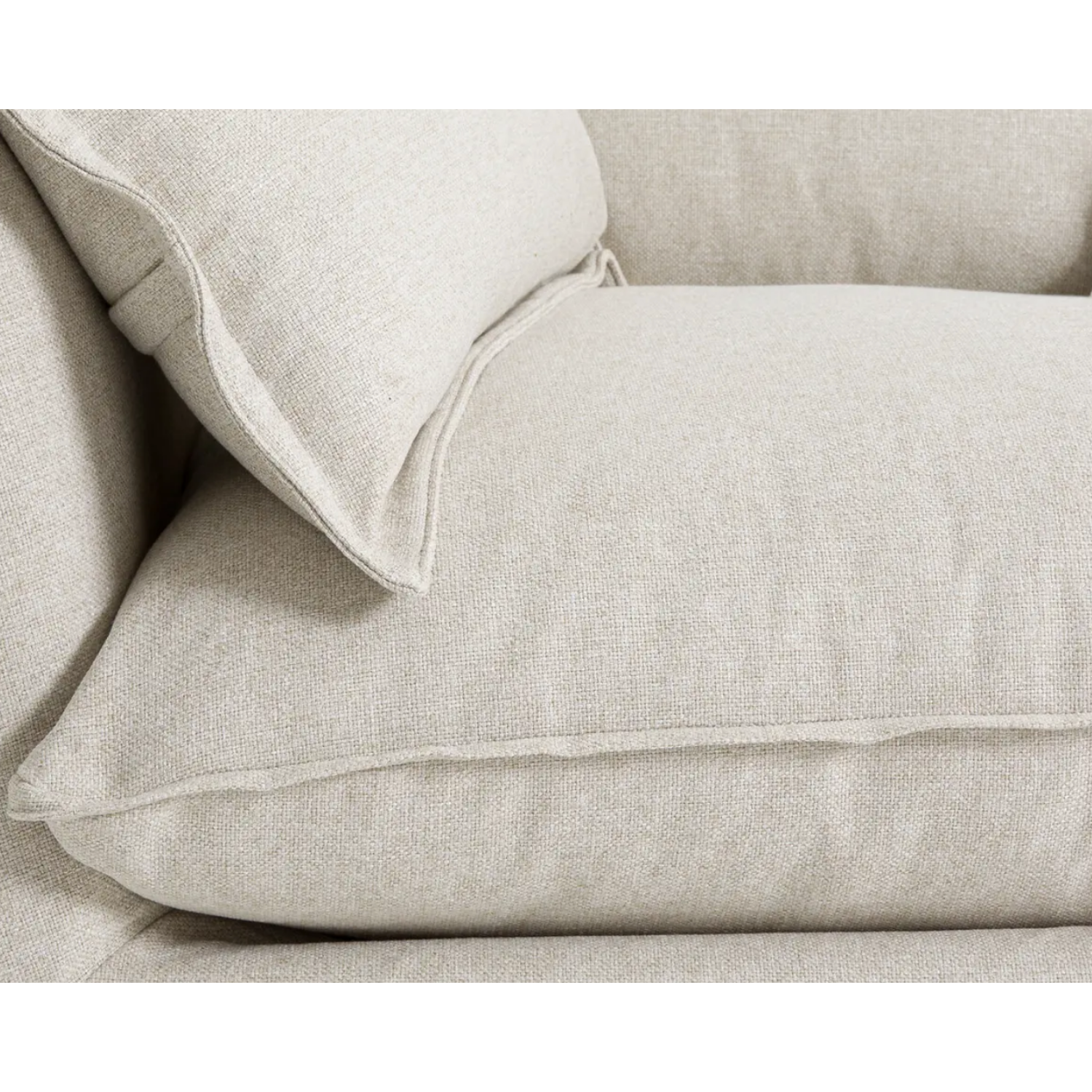 Coastal | Linen Style Slipcovered Feather 3 Seater Sofa - Banana Home