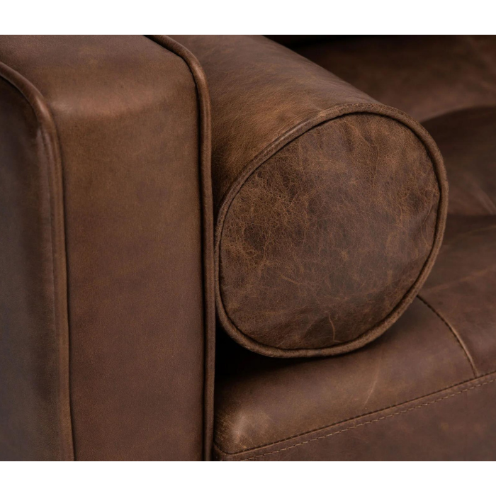 Moke | Leather 4 Seater with Reverse Chaise - Banana Home