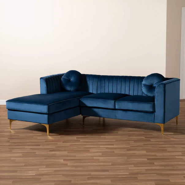Aswan Chaise Velvet Sofa