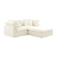 Bayside | Linen Feather Modular Couch 2 Pcs plus Ottoman