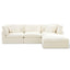 Bayside | Linen Feather Modular Couch 3 Pcs plus Ottoman