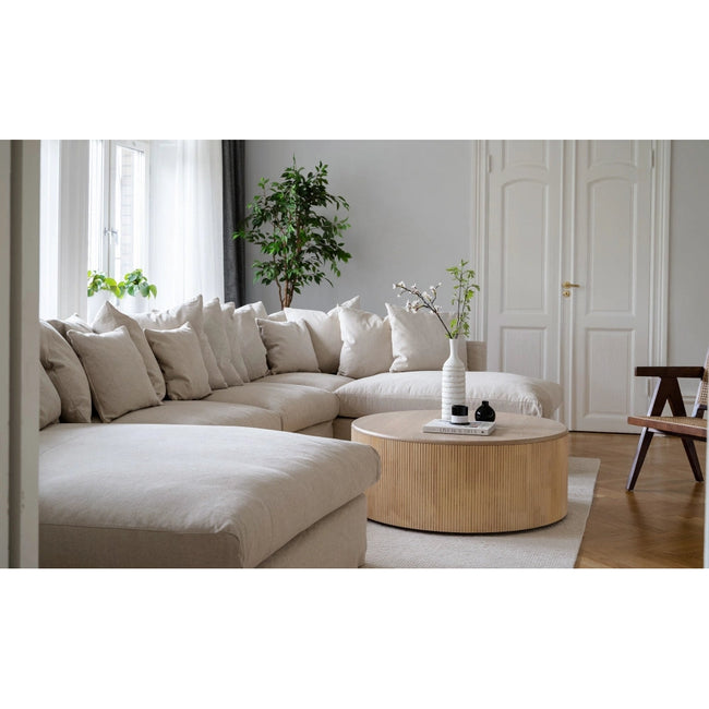 Hampton | Linen Feather Double Chaise Modular Sofa