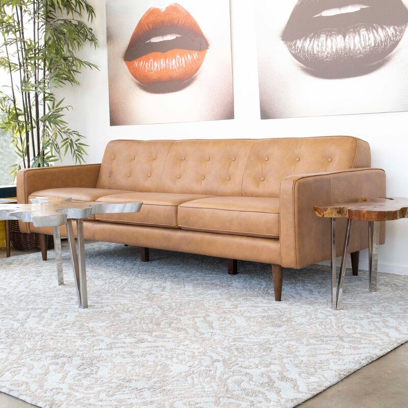 Lottie | 3 Seater Sofa Tan Leather - Banana Home
