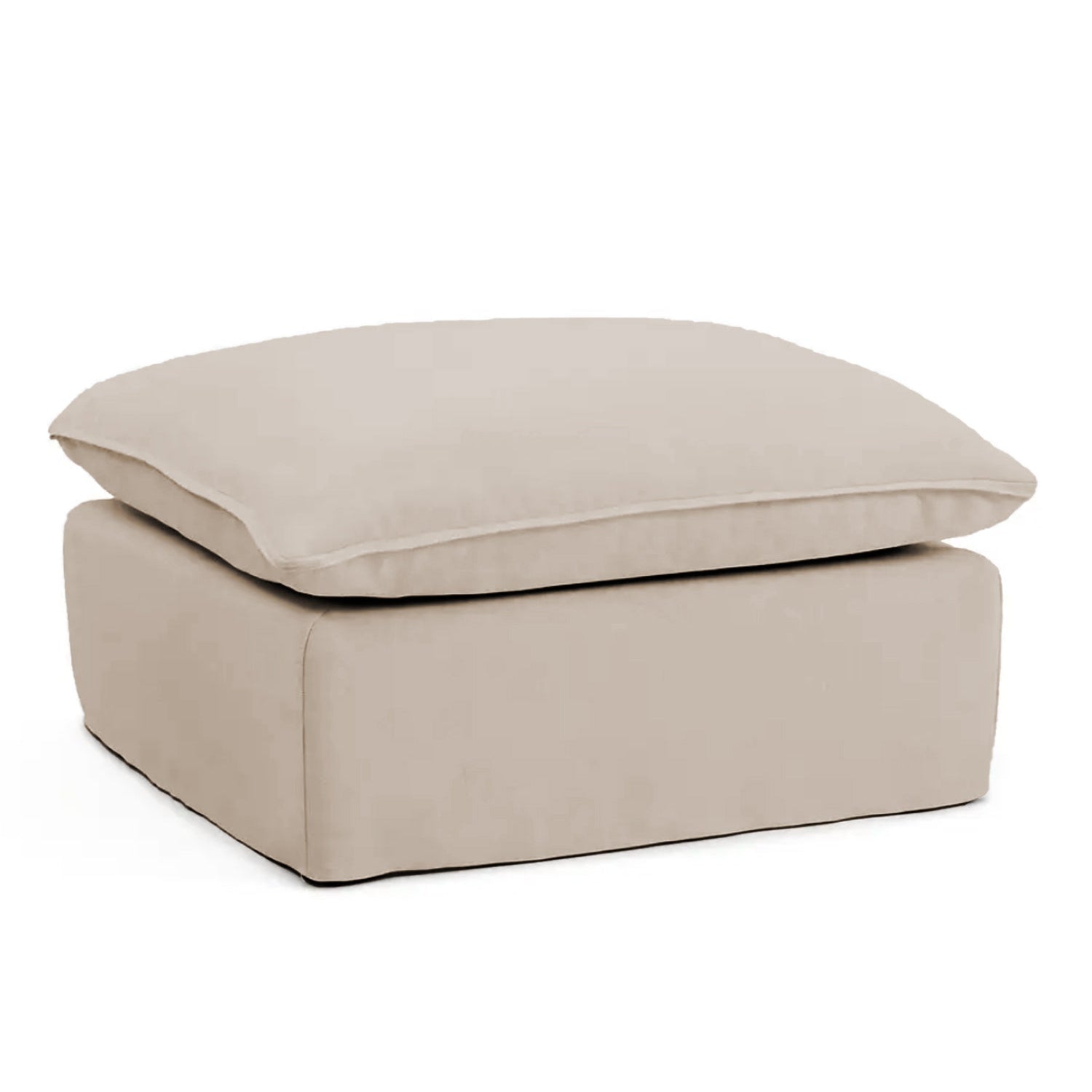 Coastal | Linen Style Ottoman
