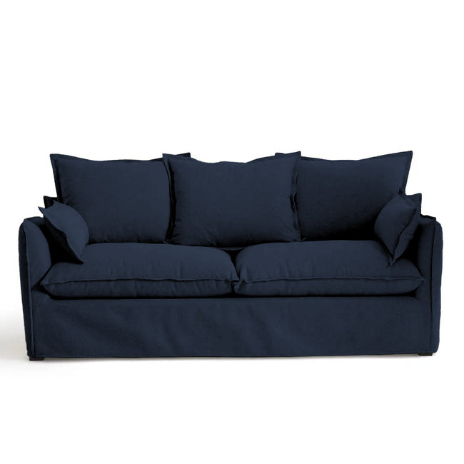 Coastal | Linen Style Slipcovered Feather 3 Seater Sofa