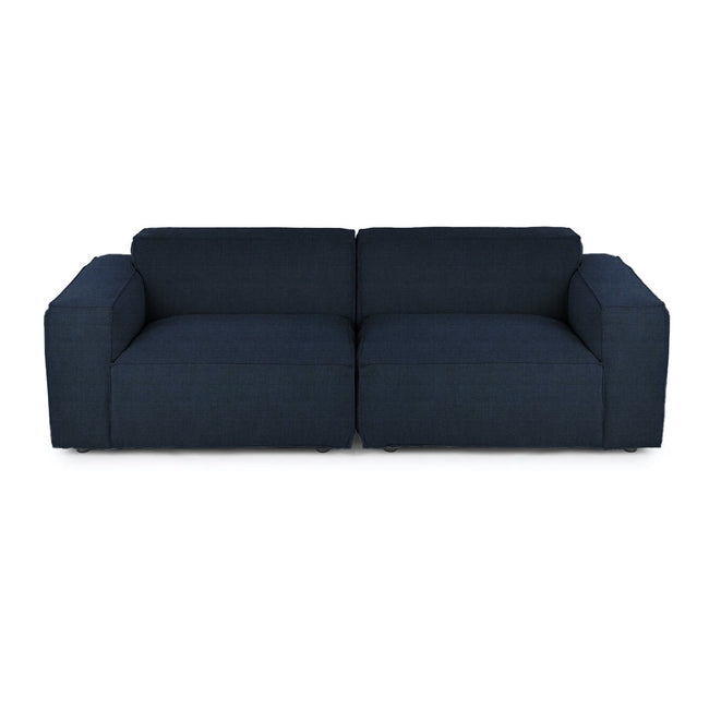 Macedon 2 Pcs | Oversized Fabric Sofa with Ottoman