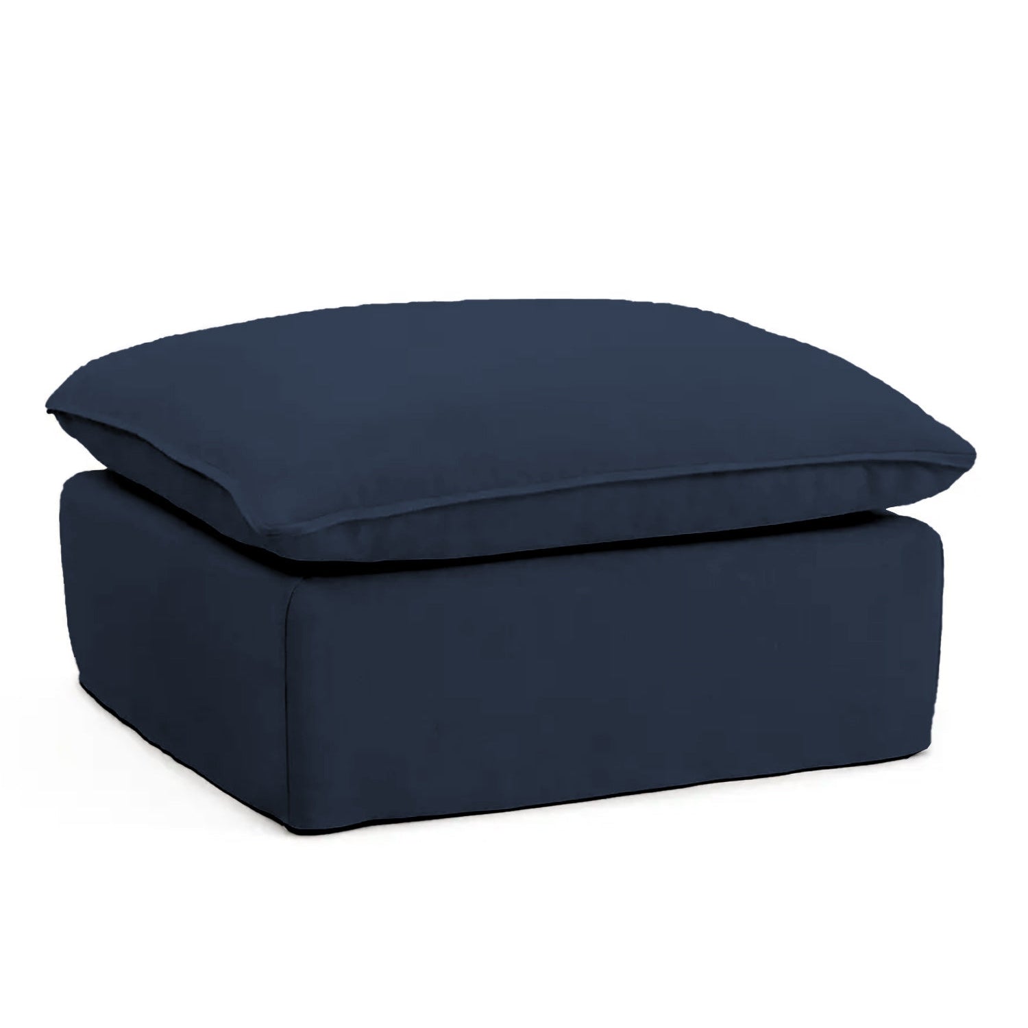 Coastal | Linen Style Ottoman