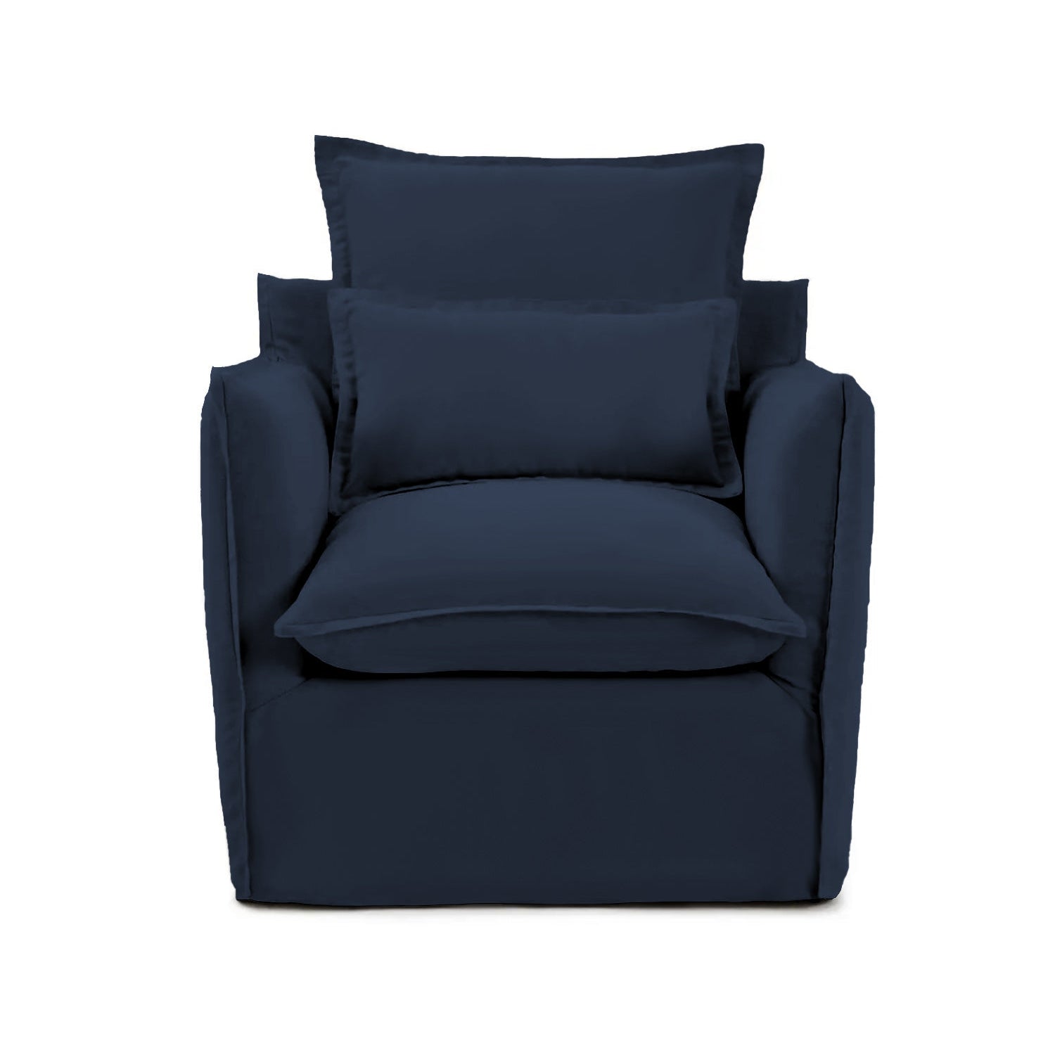 Coastal | Linen Style Slipcovered Feather Armchair Sofa