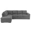 Ryder | 6 Seater Lounge Sofa with Chaise-RHF- Grey Gum