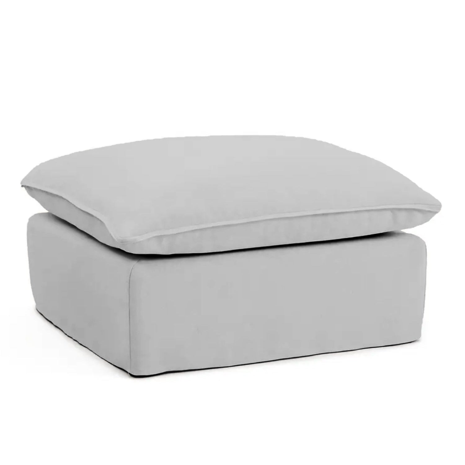 Coastal | Linen Style Ottoman