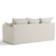Coastal | Linen Style Slipcovered Feather 3 Seater Sofa - Banana Home
