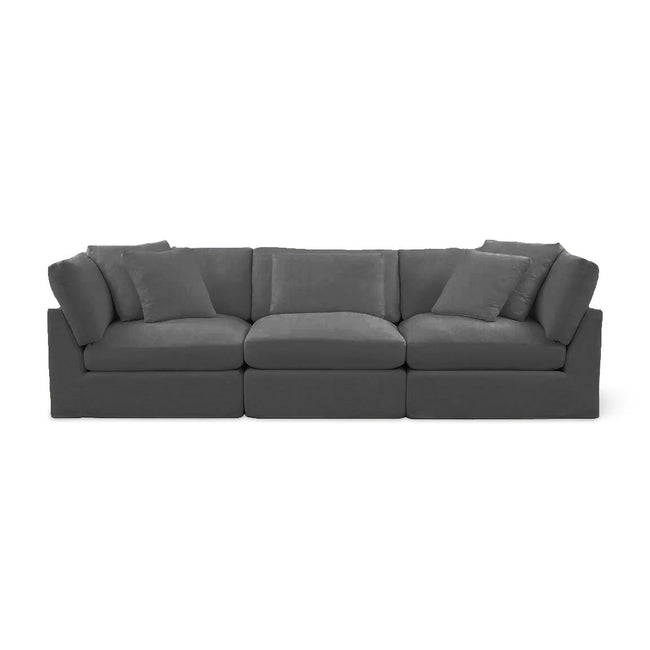 Bayside | Linen Feather Modular Couch 3 Pcs