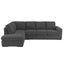 Ryder | 6 Seater Lounge Sofa with Chaise-LHF- Caviar